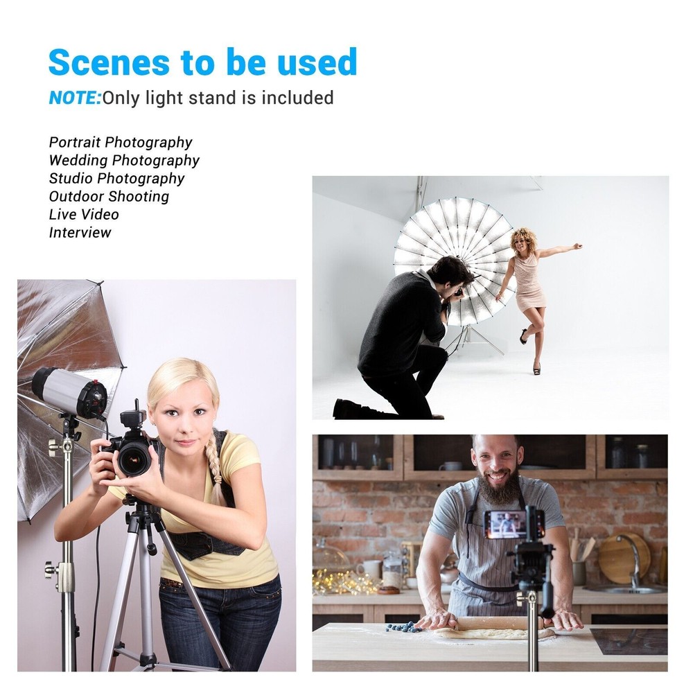 Stainless Steel 2.8m Studio Lighting Tripod for Speedlight, Strobe Light/Softbox