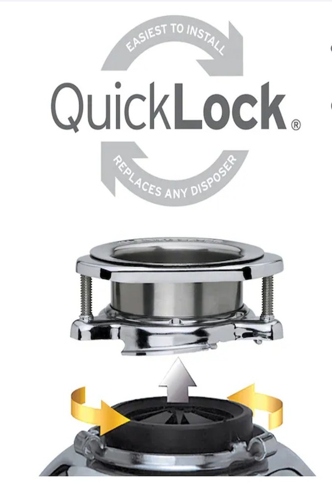 InSinkErator Quick Lock Sink Mount 5 in Stainless Garbage Disposal Trim Set