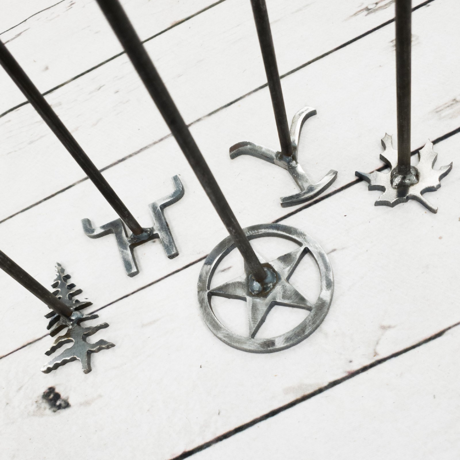 Branding Irons Various Shapes, Signs, Symbols For Use on Wood and Leather