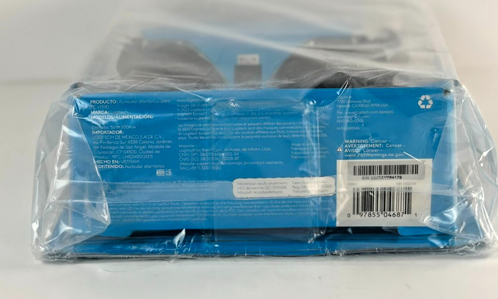 Logitech H390 USB Computer Headset Noise Canceling Mic New