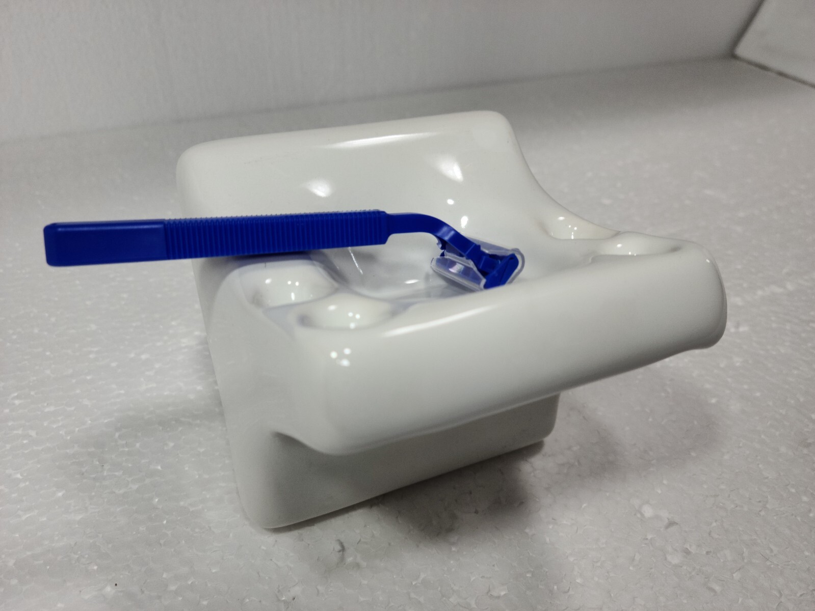 Vintage Bright White Ceramic Toothbrush Holder Tumbler Cup Tray Daltile 0190