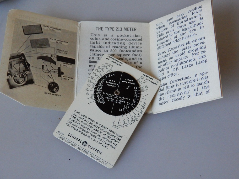 General Electric Type 213 Light Meter + Original Case + Instructions