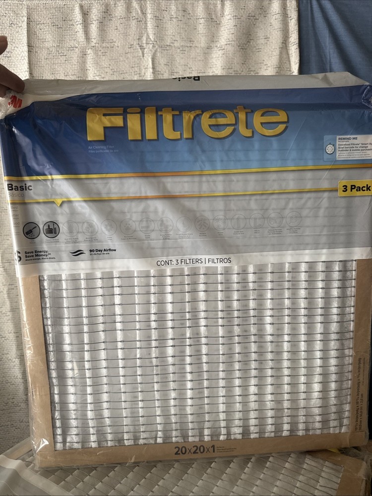 Filtrete 3M Basic Air Filters 20x20x1 (3 Pack)
