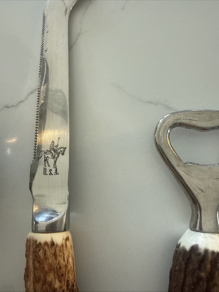 Genuine Antler Horn Bar/Cheese Board Set