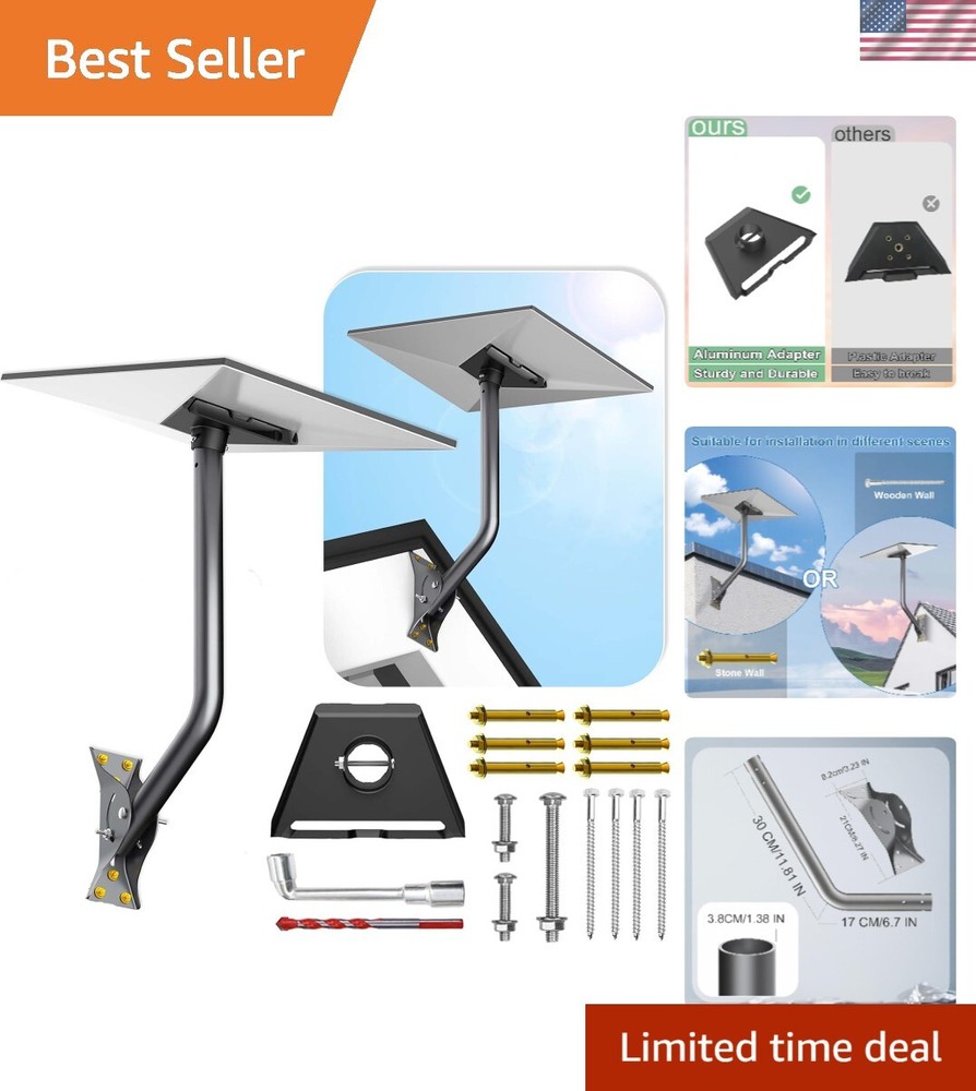 Solid and Adjustable Starlink Mount: Wall/Roof Compatible with Accessories