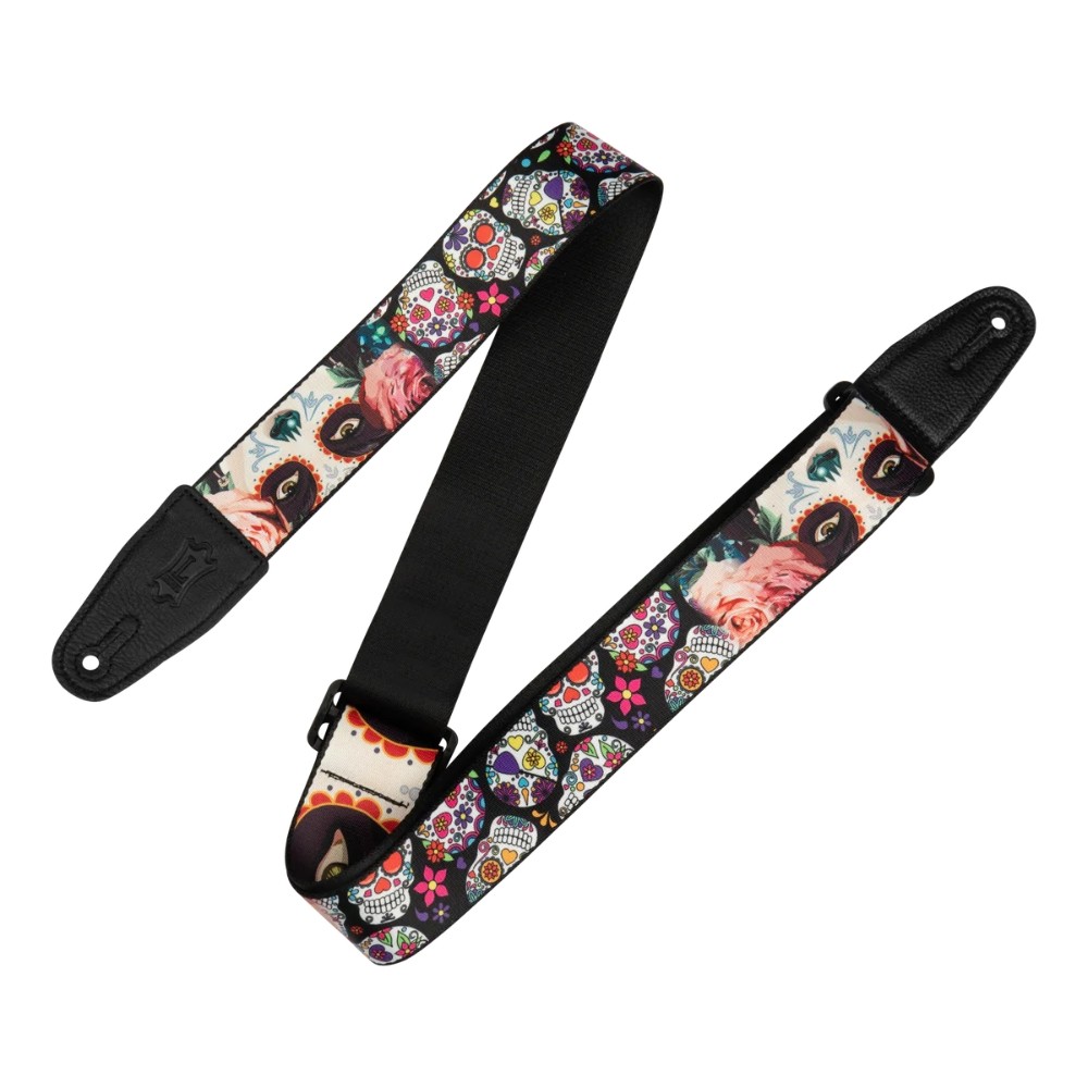 Levy's MP2CAL 2" Calaca Polyester Guitar Strap - Eyes & Skulls