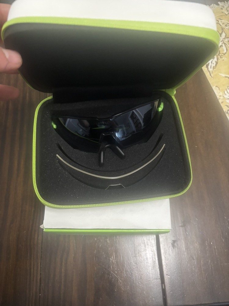 KOO Open Cube Sunglasses, Black/Lime Frame, Smoke Mirror/Clear Lenses