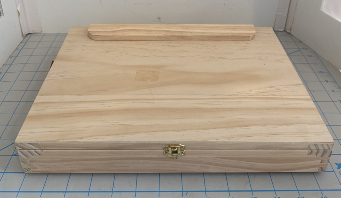 Solid Artist Wood Desk Table Easel Box, Storage Drawer, Art Paint Supplies