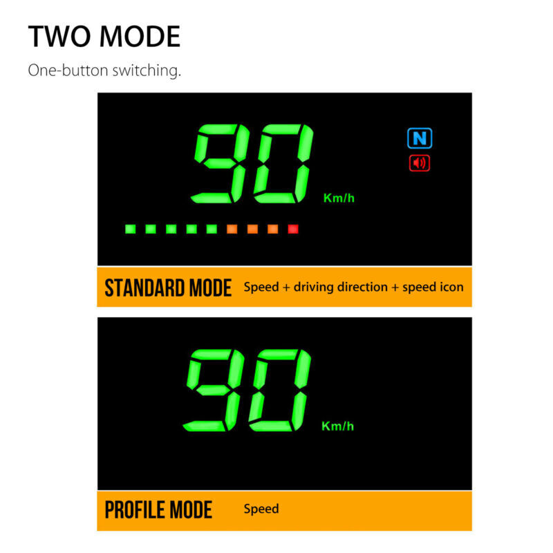 Digital Car GPS HUD Head Up Display Speedometer Speed Display KM/h Light-sensor
