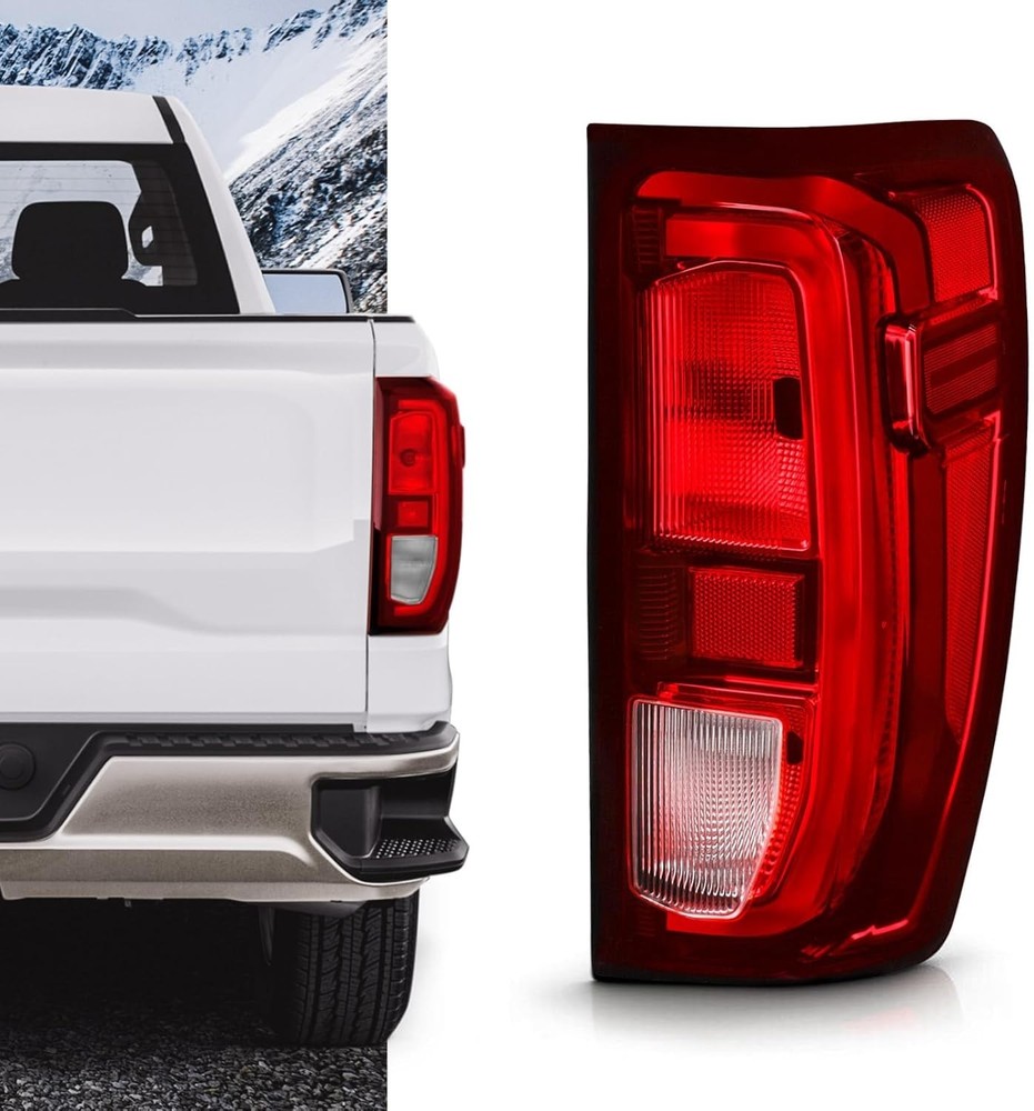 Tail Light Assembly Compatible with GMC Sierra Right/Passenger Halogen