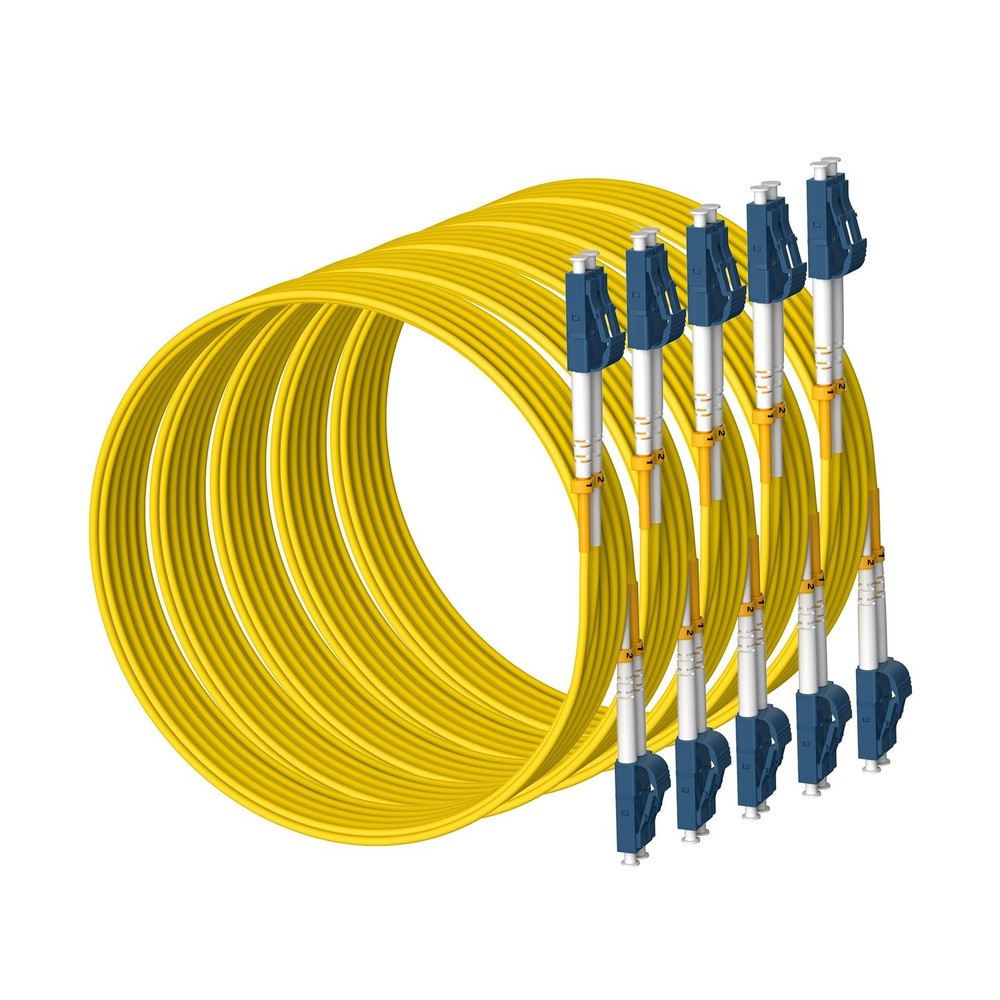 10Pack-1M(3ft) OS2 LC to LC Fiber Patch Cable Duplex Singlemode 9/1... Fast Ship