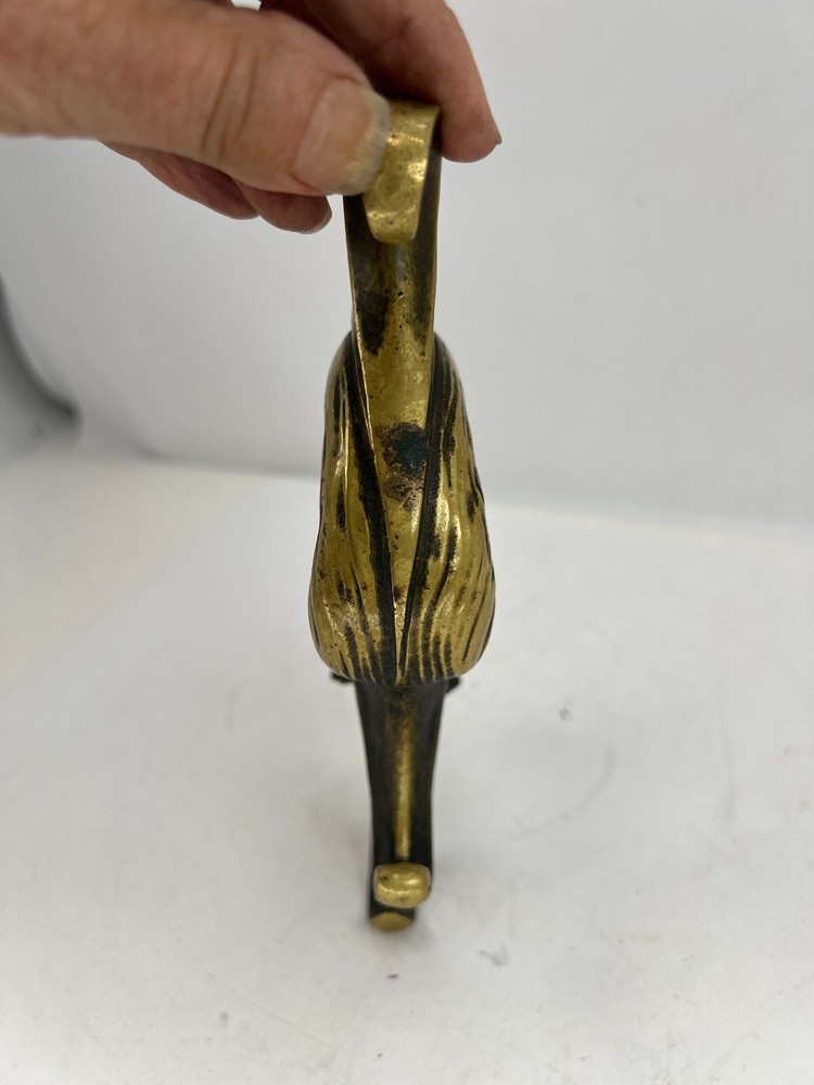 Bird Phoenix antique Gate post Finial solid cast Metal Brass 8"