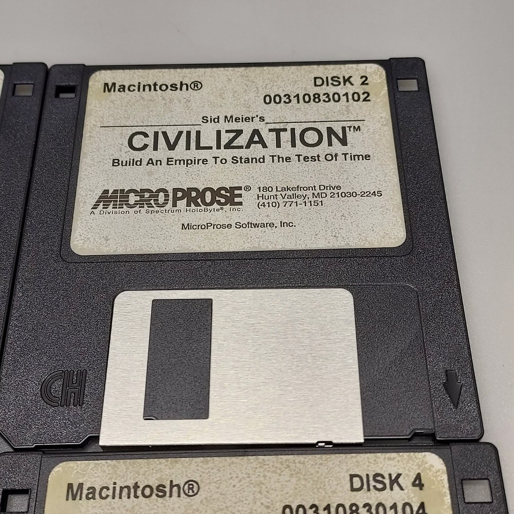 COMPUTER💥WARGAMES💥 RETRO SID MEIER'S CIVILIZATION ORIGINAL VTG MACINTOSH/APPLE