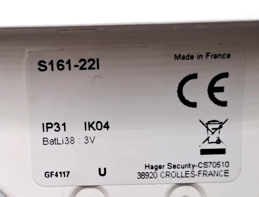HAGER S161-221 12M VOLUMETRIC DETECTOR