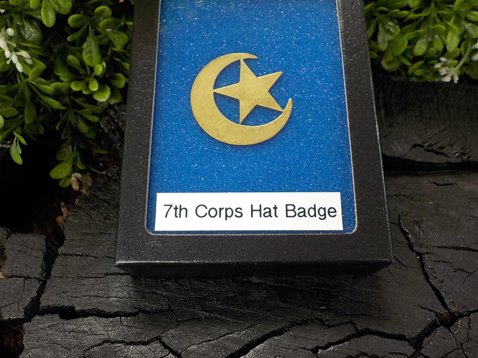 Civil War Crescent Moon & Star 7th Corps Hat Badge, Used