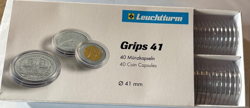 40 Lighthouse 41mm coin capsules for silver Eagles
