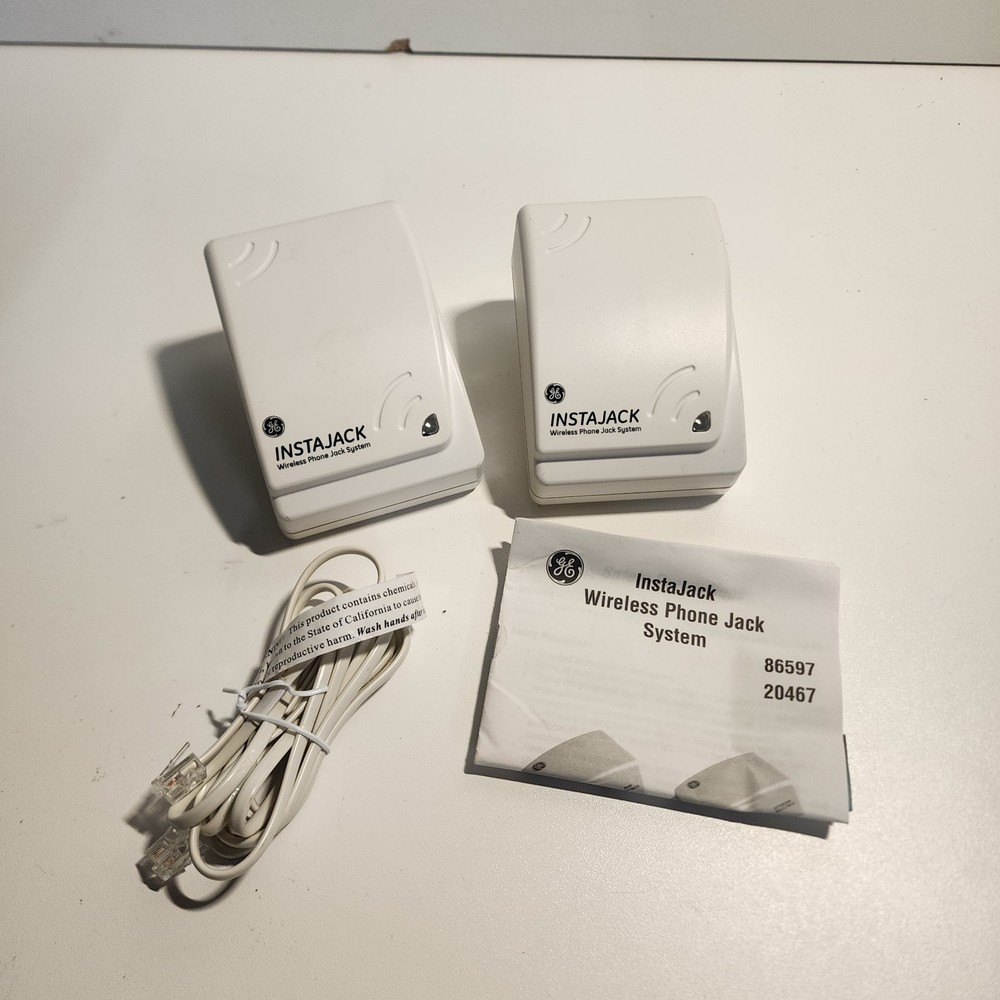 GE Instajack 2 Extension Unit 86597 Base & Extension Wireless Phone Jack System