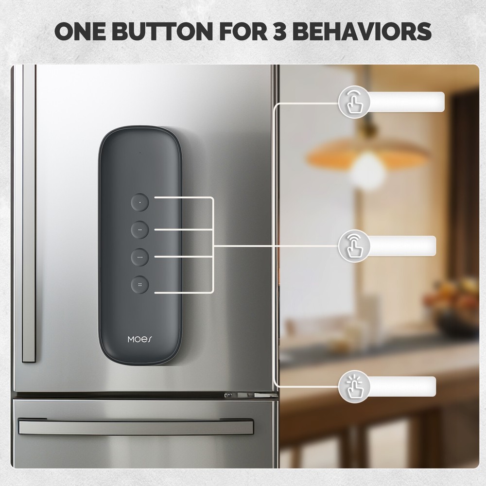 MOES Tuya ZigBee Smart Scene Switch Portable Wireless 12 Scenario Remote Control