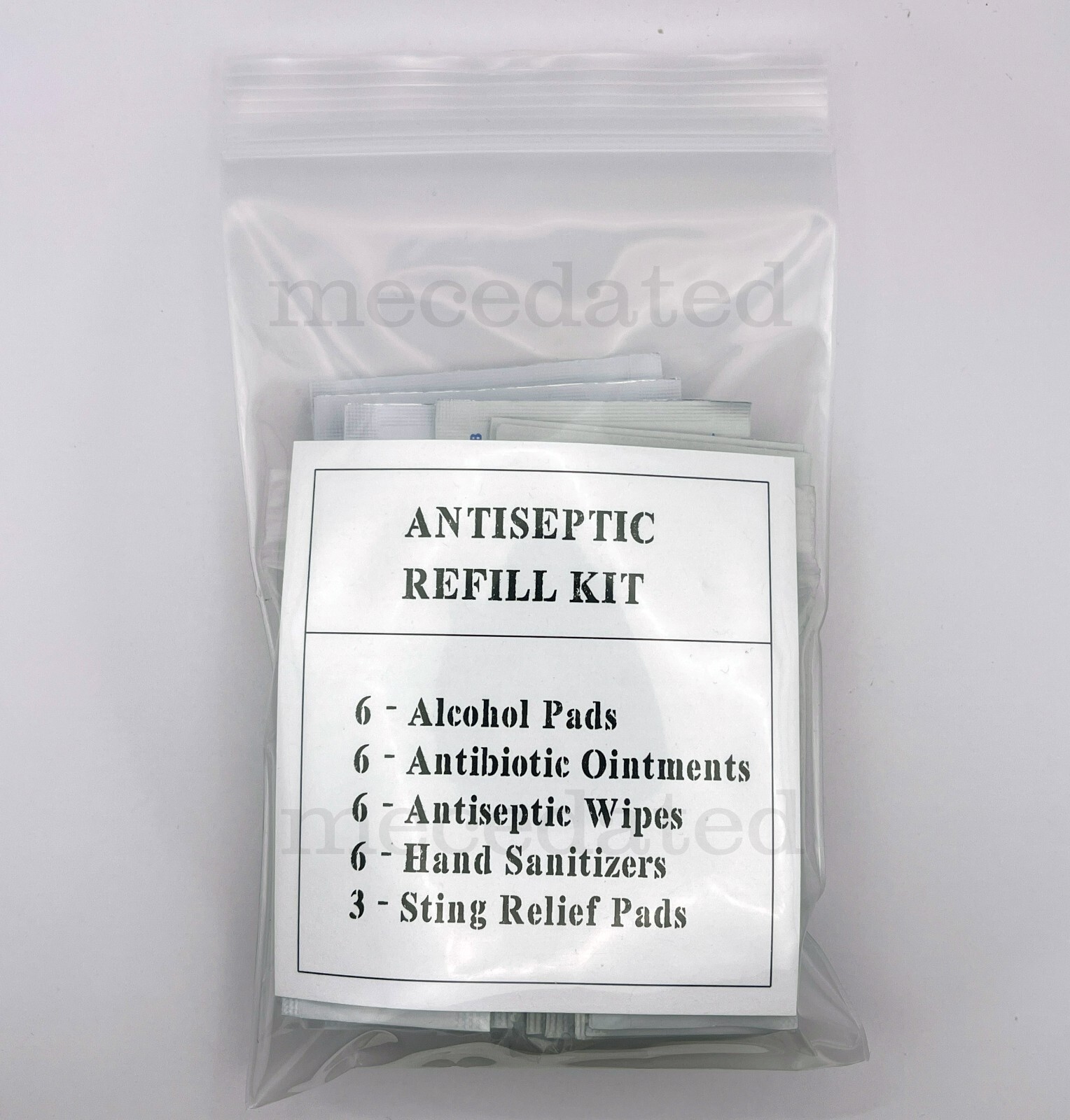 27 PIECE ANTISEPTIC PRODUCTS FIRST AID KIT REFILL