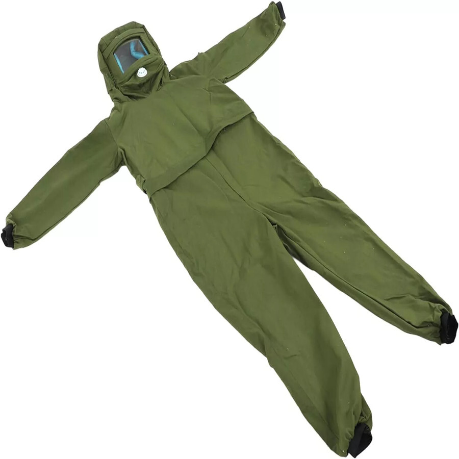 Green Sand Blasting Suit Elastic Cuff Work Overalls for Sandblasting Spraying