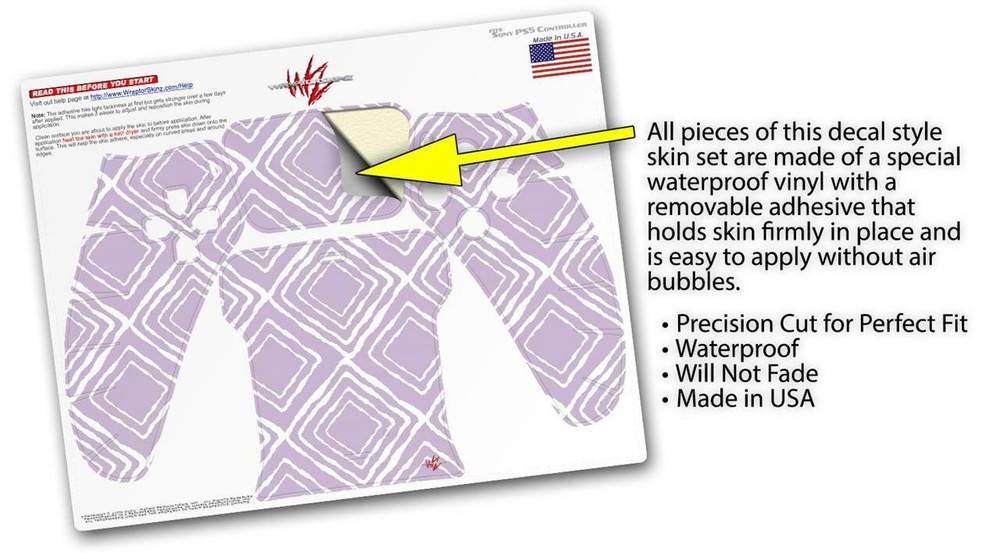 Skin Sony PS5 Controller Wavey Lavender