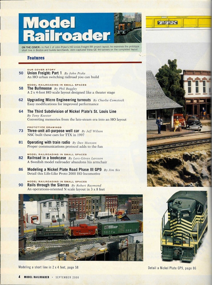 Model Railroader Magazine September 2000