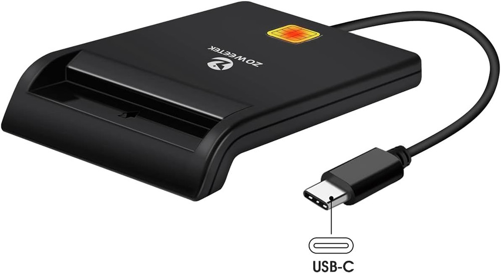 Type C CAC Reader, Smart CAC Card Reader USB C for DOD Military Common Access CA