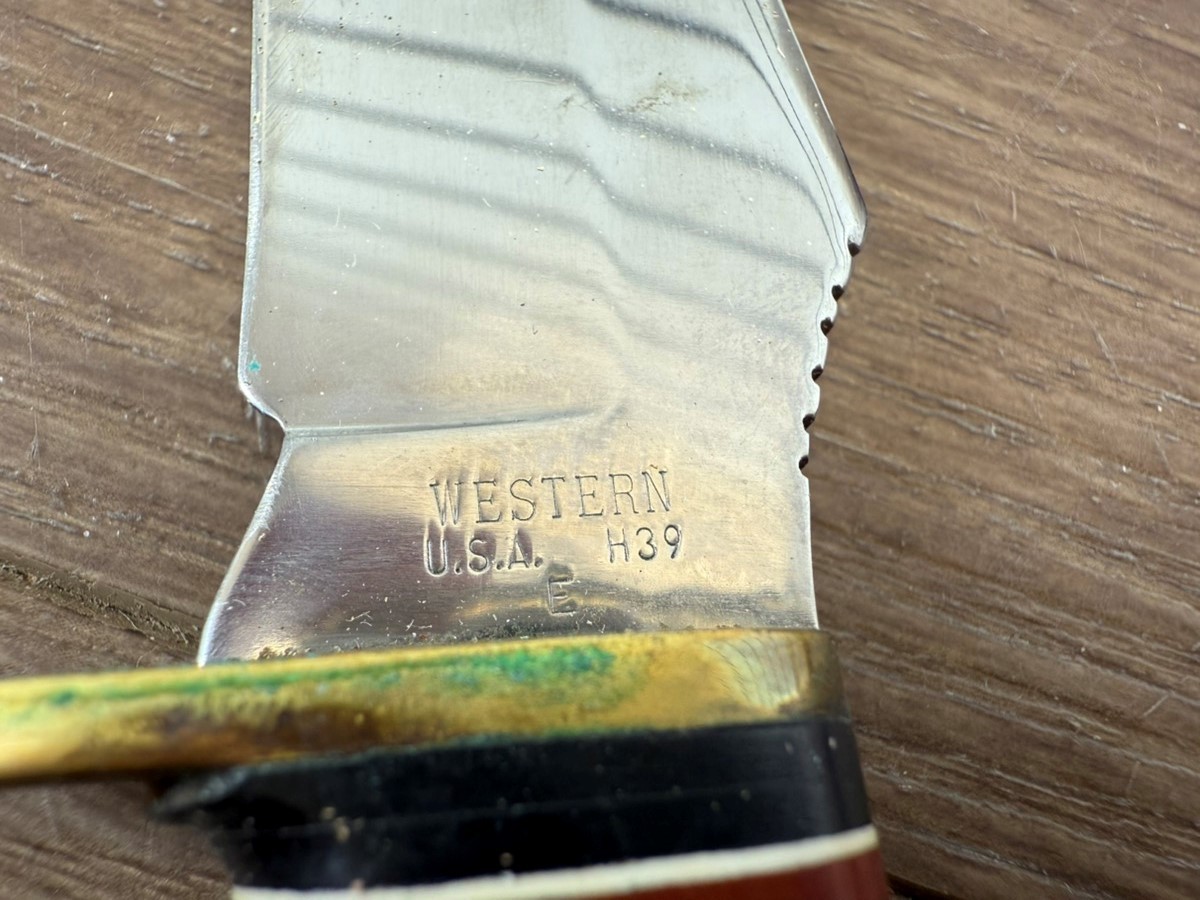 WESTERN KNIVES H39 FIXED BLADE HUNTING KNIFE WITH SCABBARD MADE IN U (WCP036169)