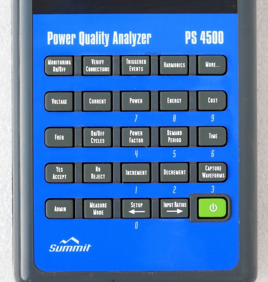 POWERSIGHT MODEL PS4500 DIGITAL PORTABLE REMOTE OPERATED POWER QUALITY ANALYZER