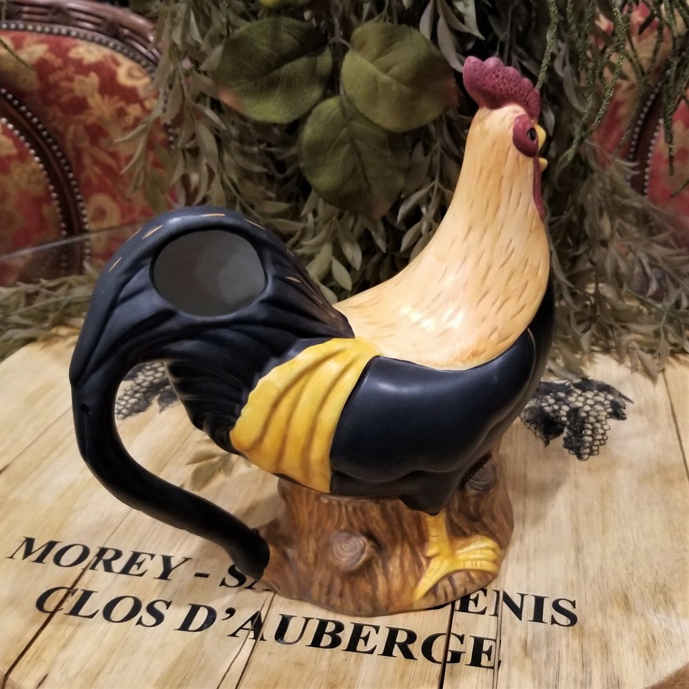 SAKURA Warren Kimble Rooster Pitcher & Creamer Set