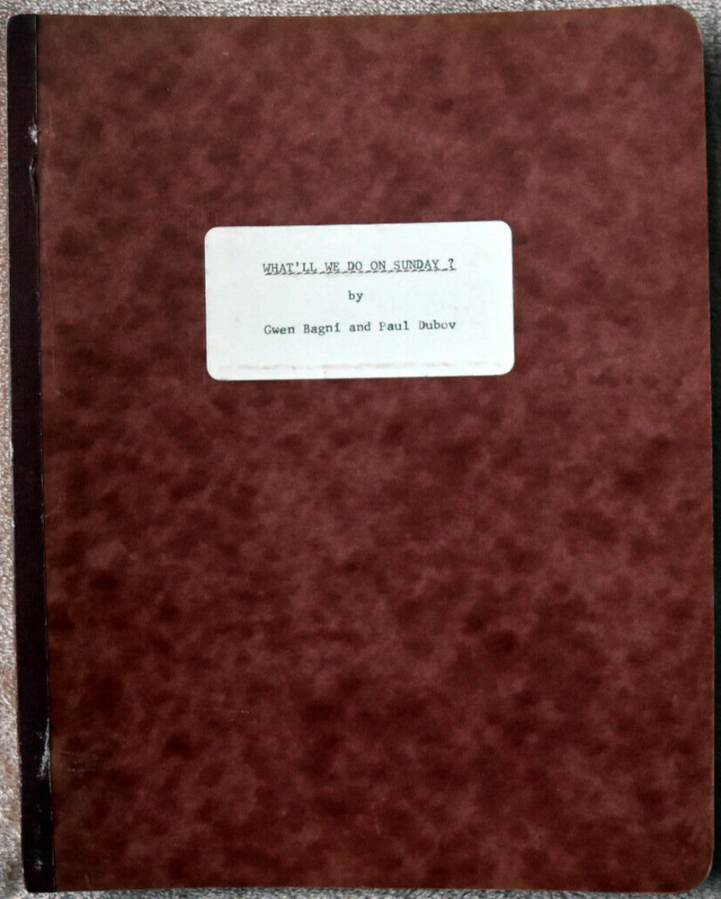 "What'll We Do On Sunday!" Original Screenplay Script