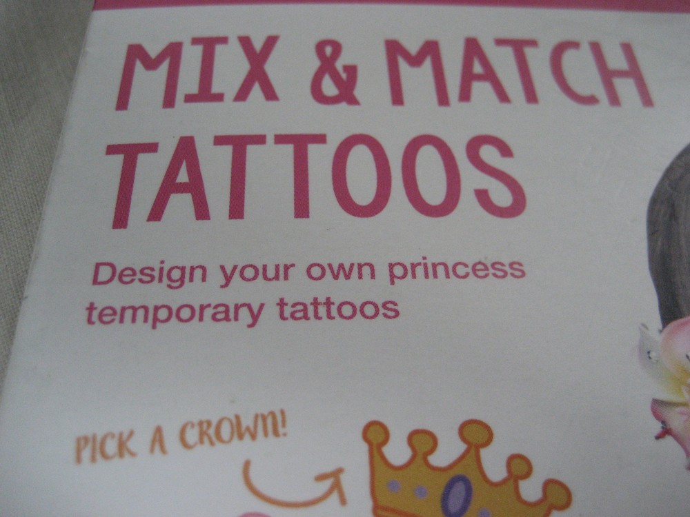 Childrens Princess temporary tattoos NEW
