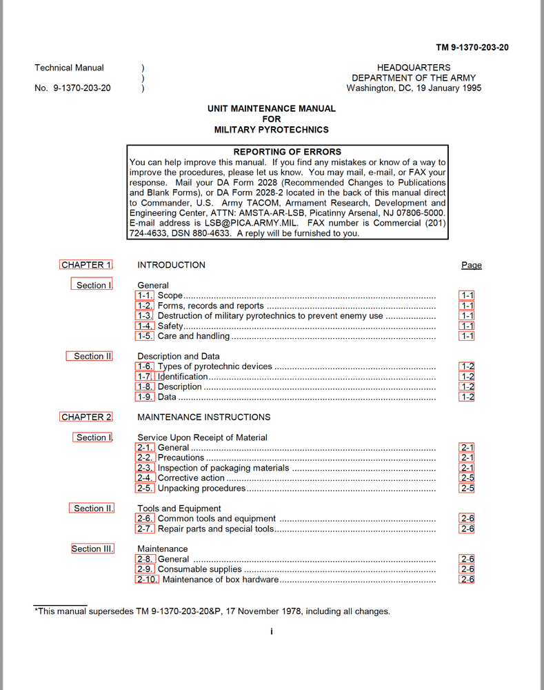 53 Page TM 9-1370-203-20 UNIT MAINTENANCE Technical Manual on CD