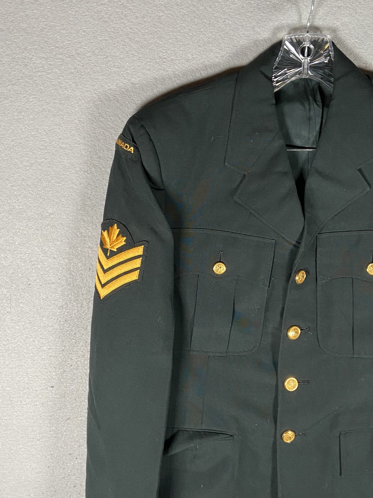 1969 Men's Service Dress Canadian Military Overcoat Greatcoat Sergeant Size N6