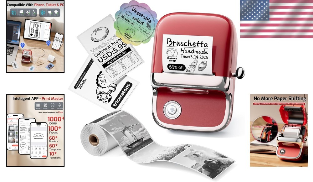 Stylish M150 Label Maker: Compact Bluetooth Printer for Home & Small Business