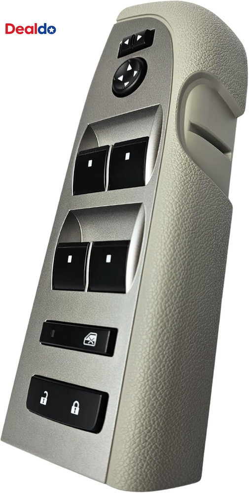 Window Switch Master Switch, Gray Bezel, Lock, & Mirror for 2010-2013 Chevrolet