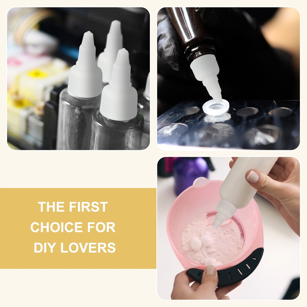 36Pcs 24/410 Plastic Ribbed Edge Squeeze Bottle Replacement Caps, White