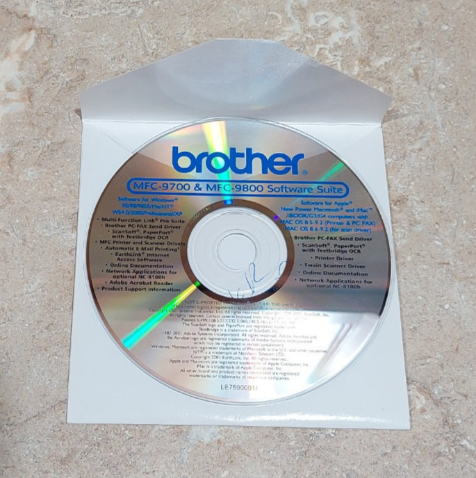 BROTHER MFC-9700 & MFC-9800 Printer Software Suite For Windows XP Imac G4