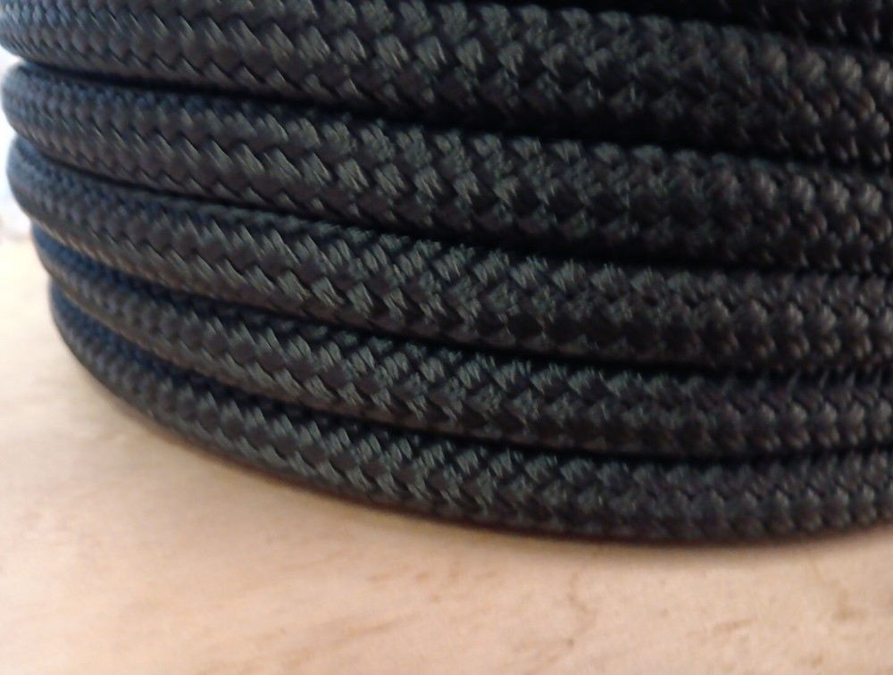 1/2 " x 90 ft. Double Braid Polyester Rope. US Made Black