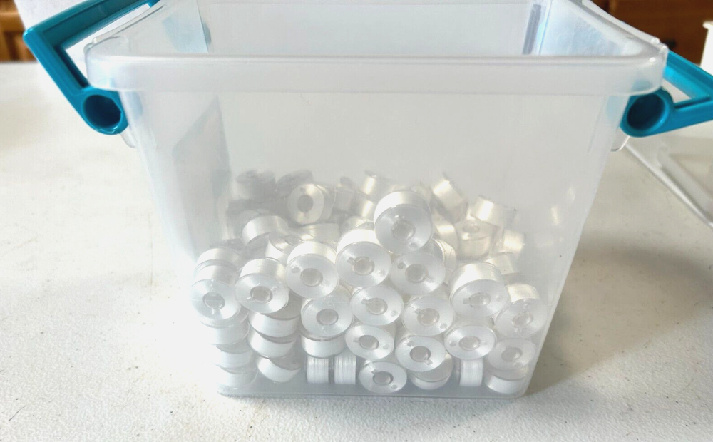 Sewing Machine Bobbins 140 White Thread PreWoun