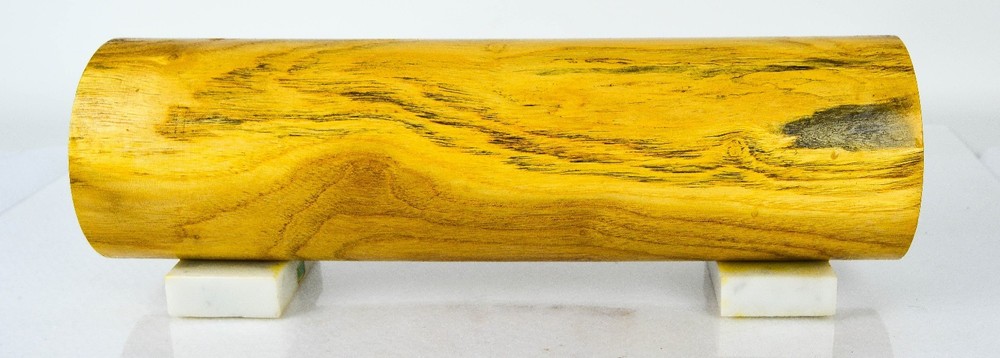 Maple Wood Log Table Clock Battery Rustic Marble Long Shelf Cabin Nice Vintage