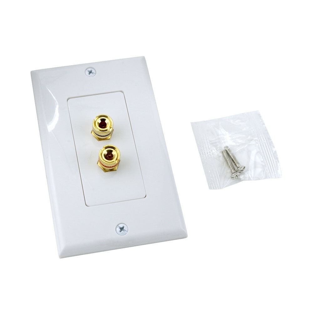 Construct Pro Decora Wall Plate Strap Insert (2 Binding Posts, White)