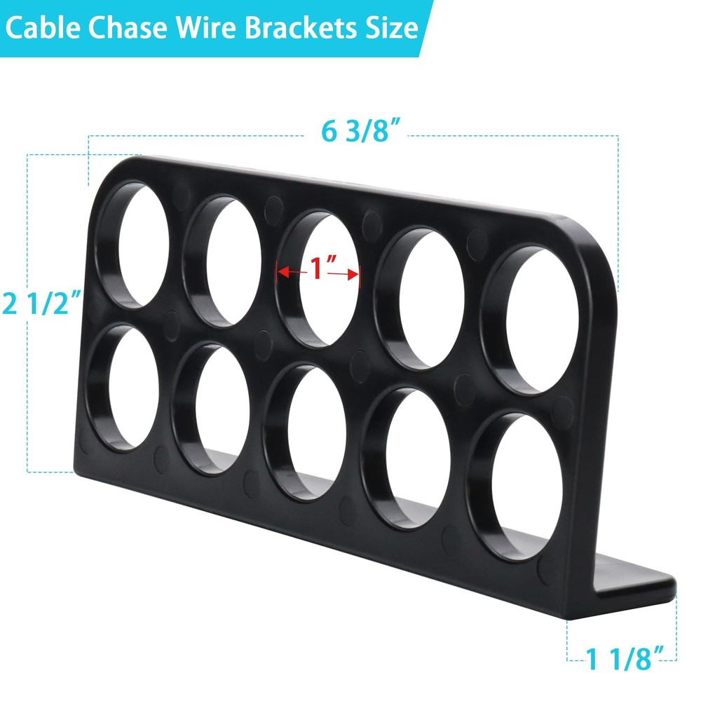 20Pack Cable Chase-Wire Bracket,Cable Support Wire Bracket Holder for NMB Ele...