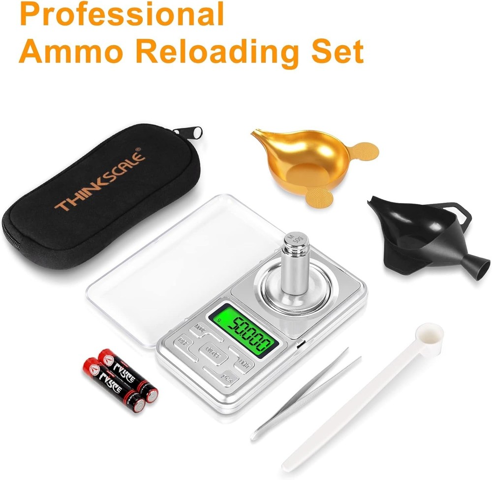 THINKSCALE Digital Reloading Scale 1500 Grain / 0.1gn with LCD Display for Reloa