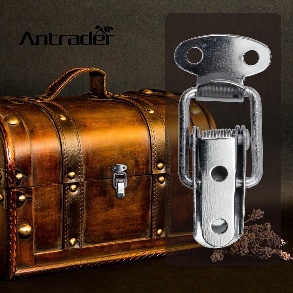 Durable Spring Loaded Box Latch - 6 Stainless Steel Toggle Hasps for Security