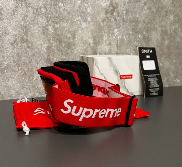 Supreme x Smith Snowboard Ski Goggles Red FW15 Colorway Limited Edition 2026 New