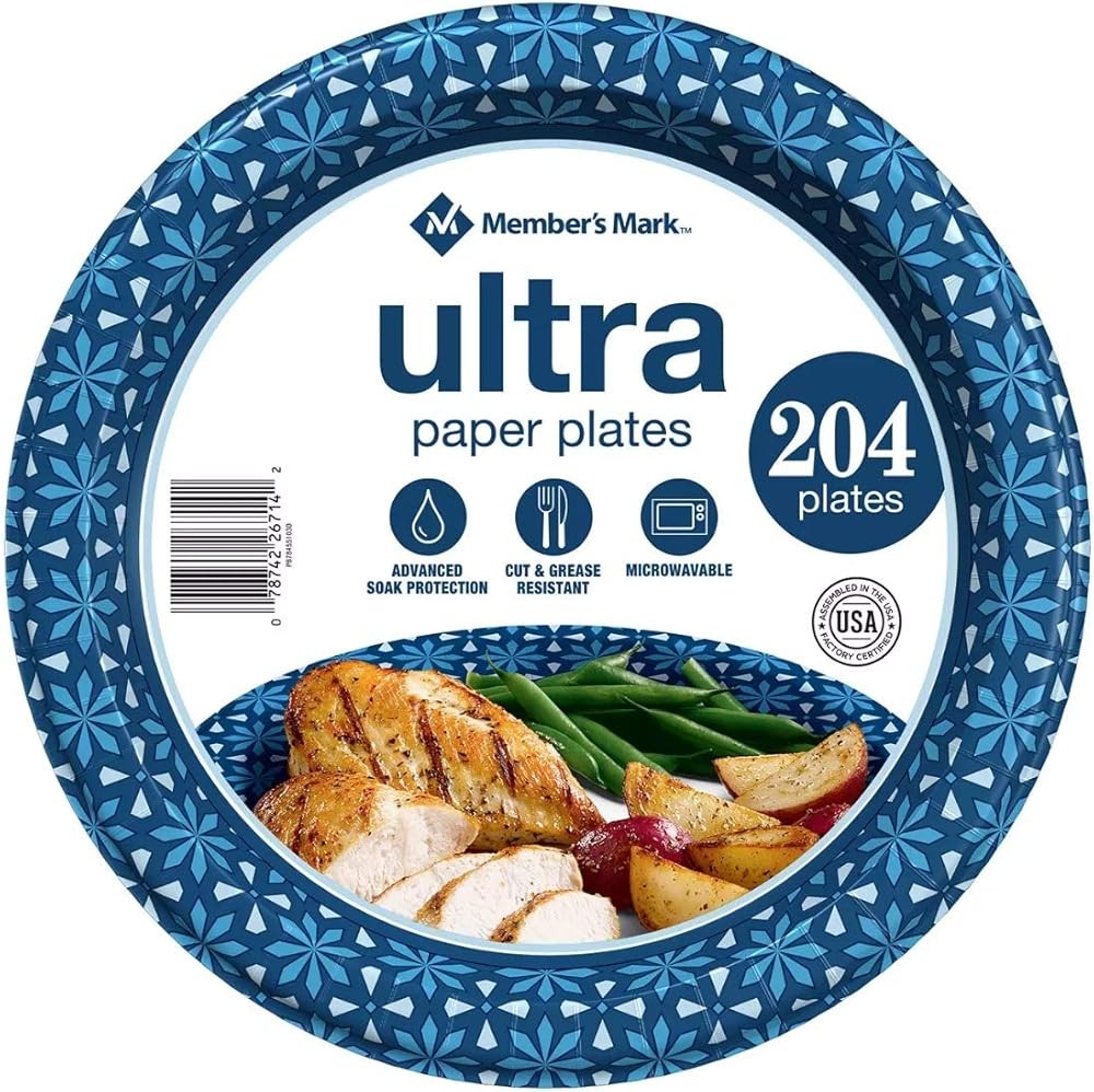 Member Mark Ultra Dinner Paper Plates