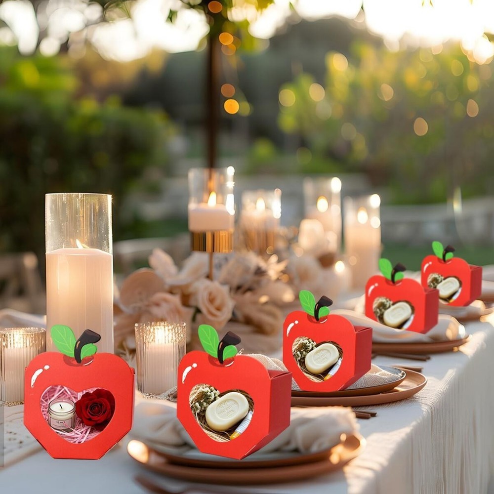 20 Pcs Apple Shaped Gift Boxes
