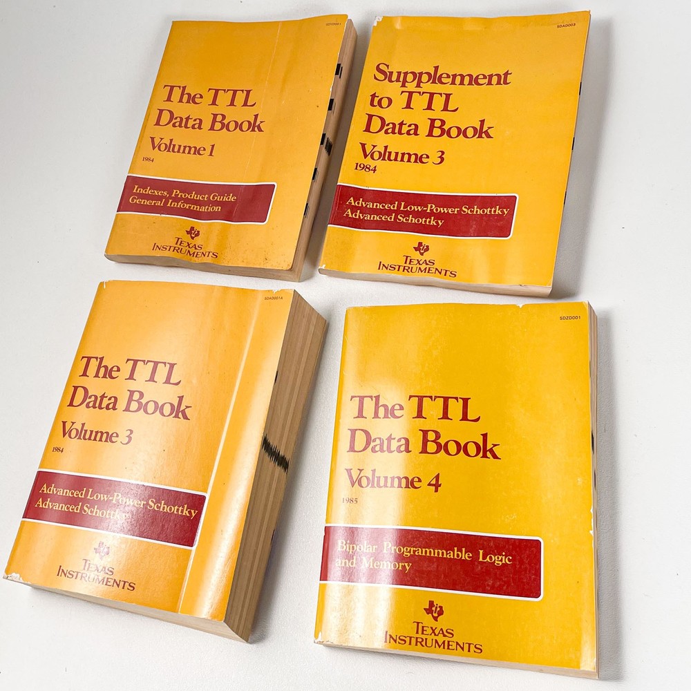 4 Texas Instruments TTL Data Books Schottky Bipolar Programmable Memory Logic