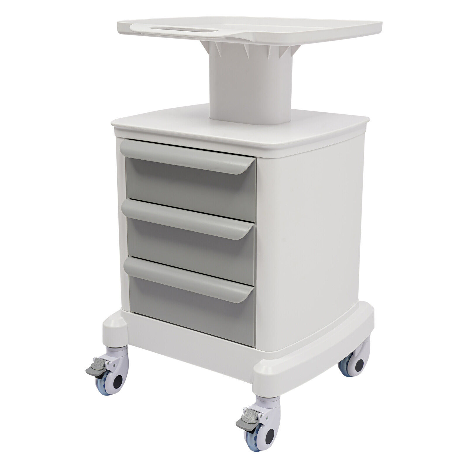 Dental Medical Mobile Cart Instrument Trolley 3 Drawers with Power Socket